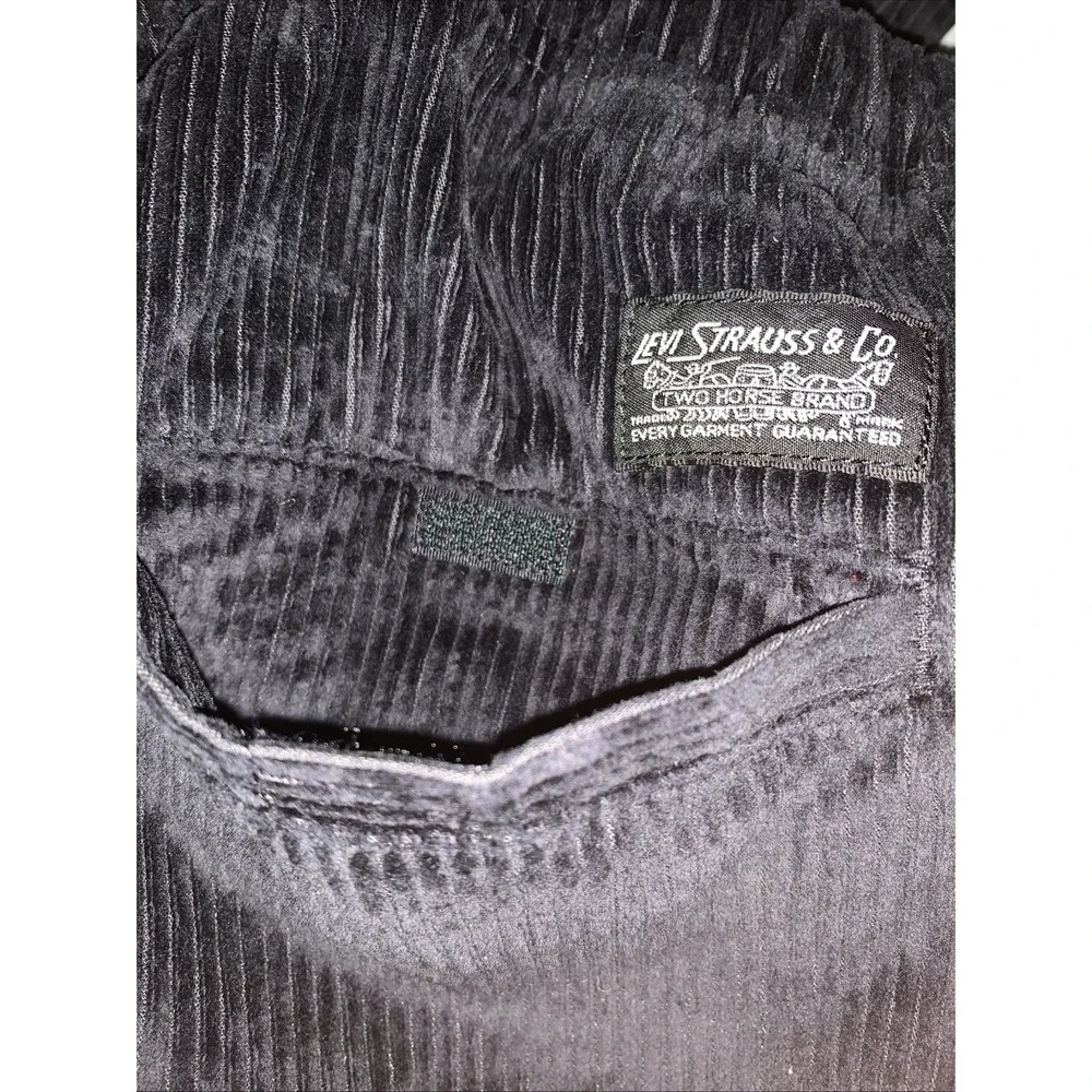 Levis Skateboard Quick Release Corduroy Pants Cordura Strong Black Mens Size L